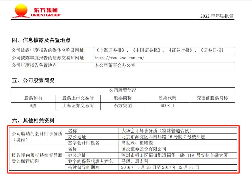 东方集团涉嫌连续4年财务造假，大华会计师事务所连续3年出具“无保留意见”审计报告